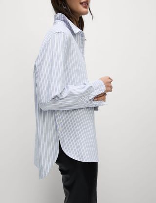 Pure Cotton Striped Collared Shirt