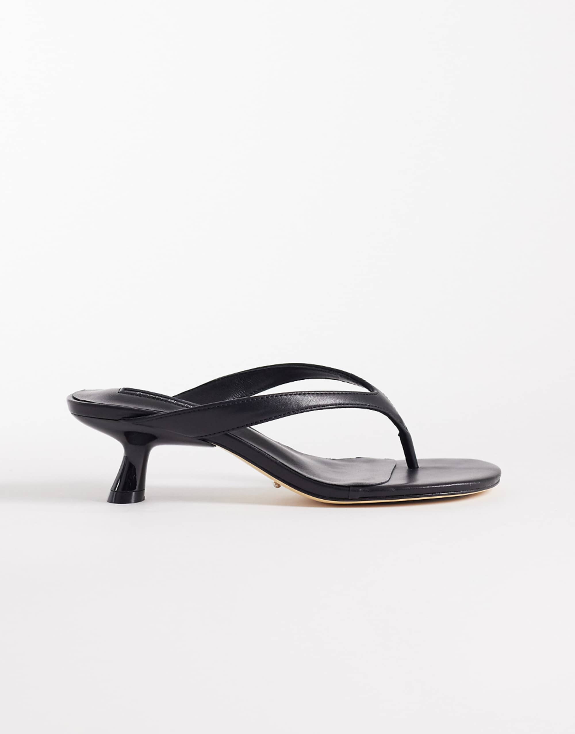 Tony Bianco Krista Kitten Heel Toe Thong Sandals in Black