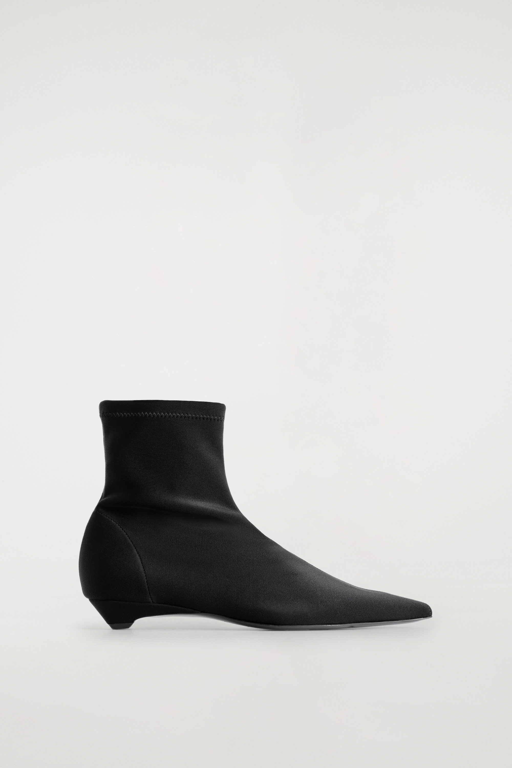 Pointed Scuba Sock Ankle Boots
