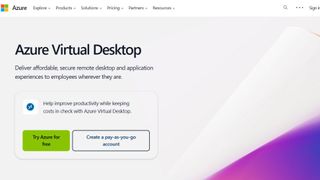 Azure Virtual Desktop website screenshot