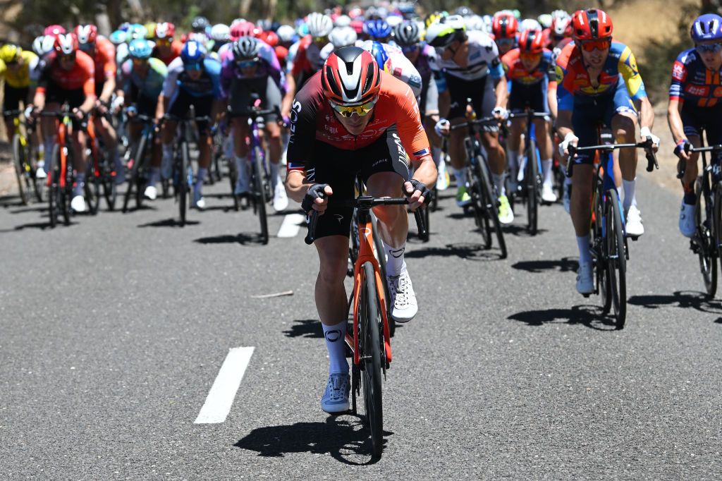 TANUNDA AUSTRALIA JANUARY 22 Ben Swift of The United Kingdom and Team INEOS Grenadiers attacks during the 25th Santos Tour Down Under 2025 Stage 2 a 1288km stage from Tanunda to Tanunda 342m UCIWT on January 22 2025 in Tanunda Australia Photo by Dario BelingheriGetty Images