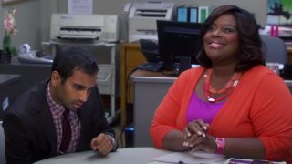 Aziz Ansari and Retta as Tom and Donna on Parks and Recreation