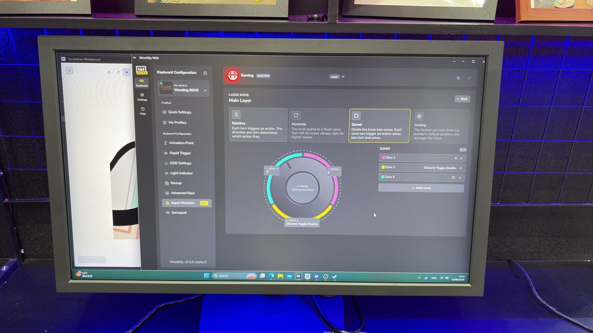 Wooting's new knob on display at its booth at Computex 2026.