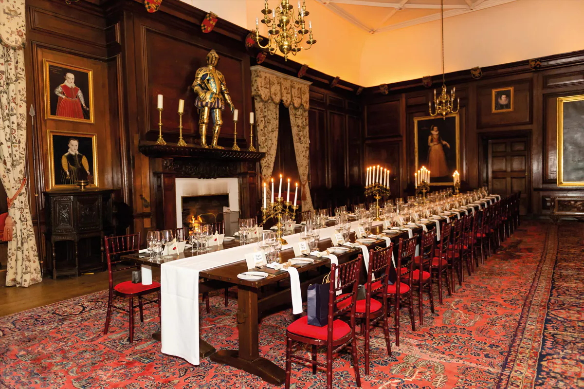 A banqueting hall in a castle. Which you can buy