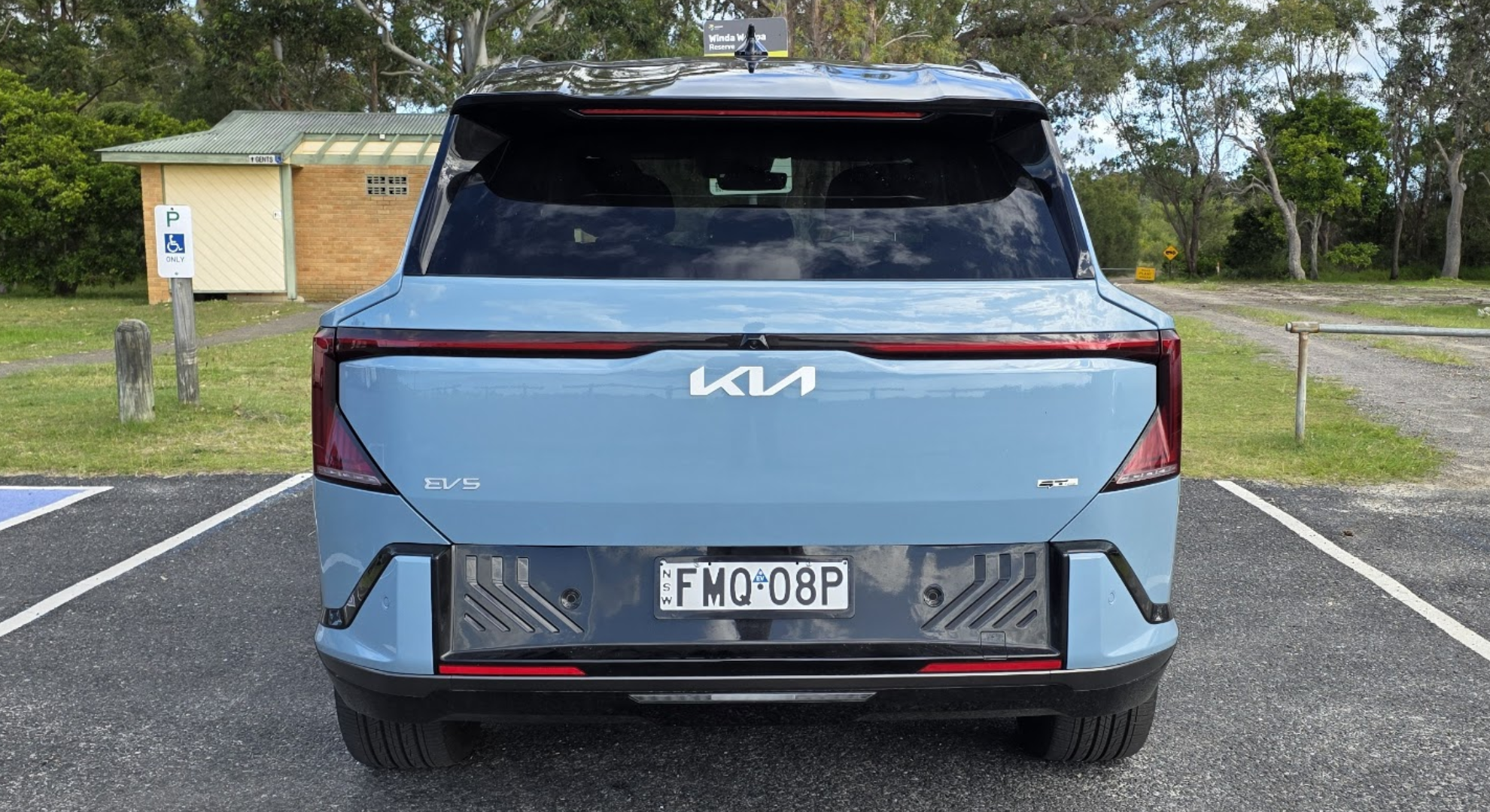 The backside of the Kia EV5