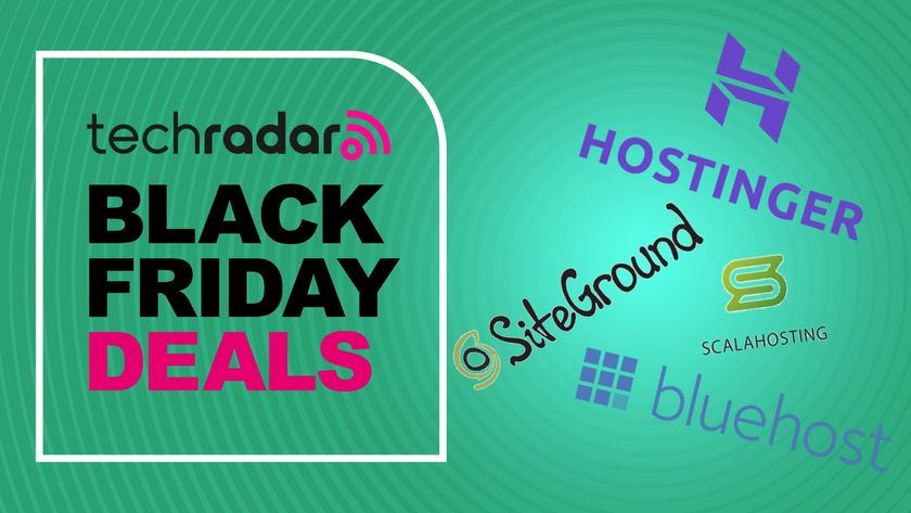 Web hosting logos on a radar background