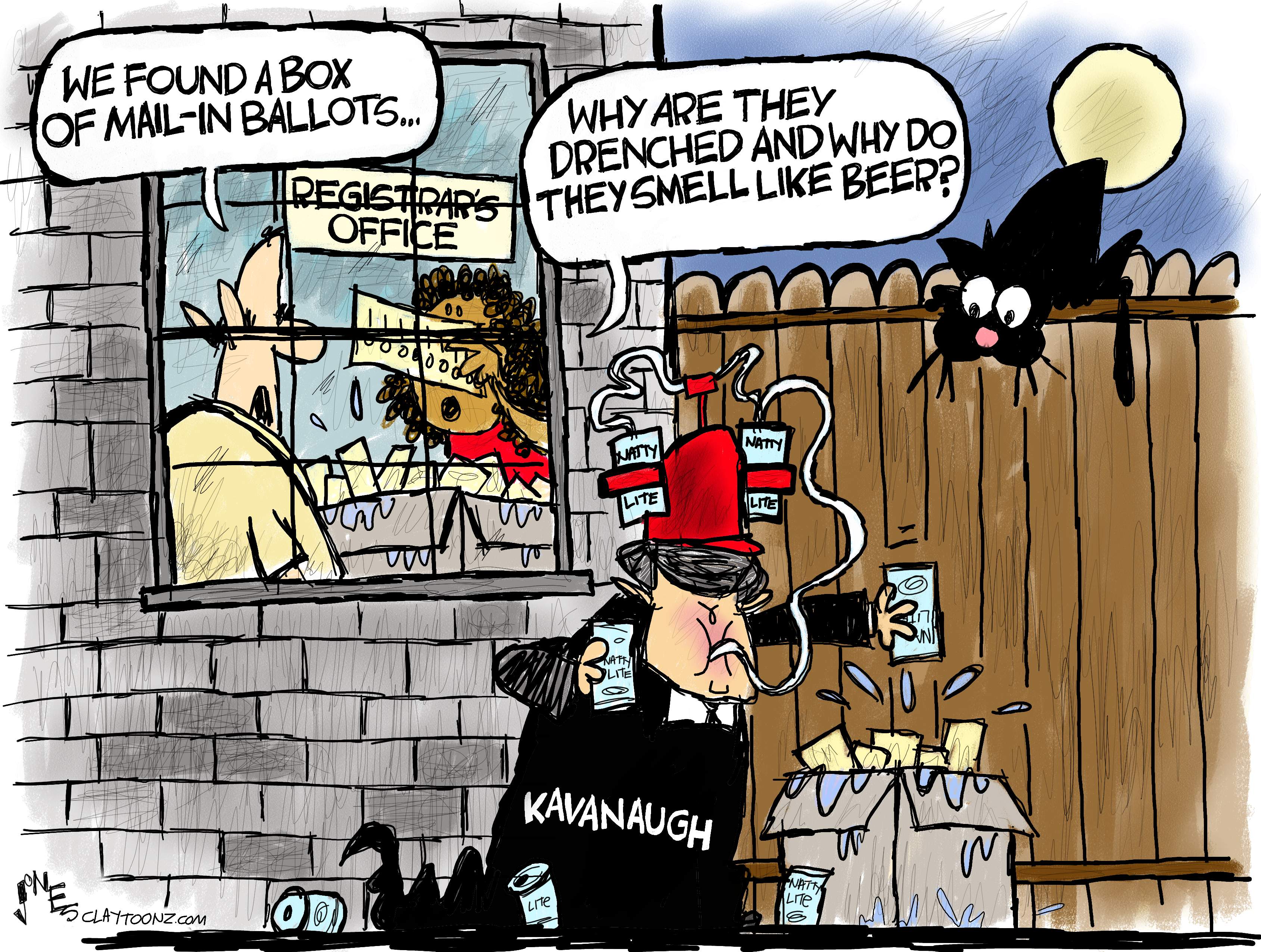 Political Cartoon U.S. Kavanaugh SCOTUS voting ballots