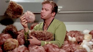 James Kirk and Tribbles in Star Trek on Paramount+