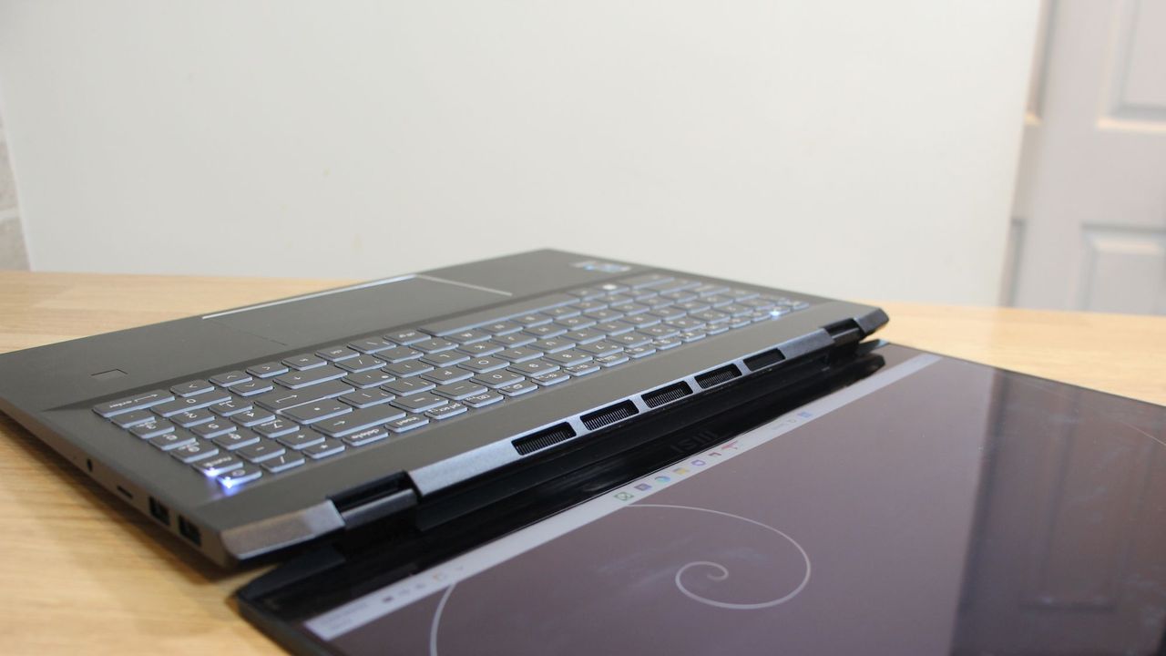 The MSI Summit E16's keyboard