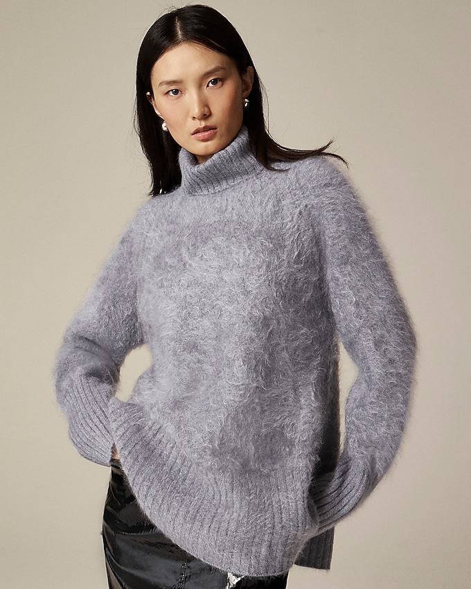 Spring Street brushed Kashmir -Roll collar sweater