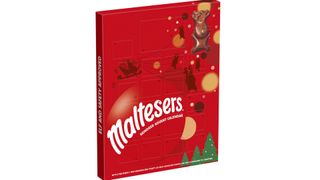 Chocolate advent calendar from Maltesers on white background