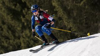 France&rsquo;s Emily Harrop competing at the Women&rsquo;s Sprint Race at the 2025 Ski Mountaineering World Championships in Switzerland.