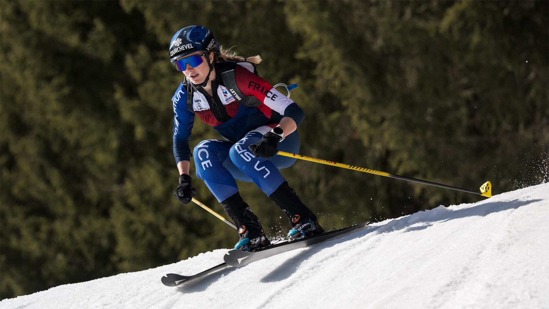 France&rsquo;s Emily Harrop competing at the Women&rsquo;s Sprint Race at the 2025 Ski Mountaineering World Championships in Switzerland.