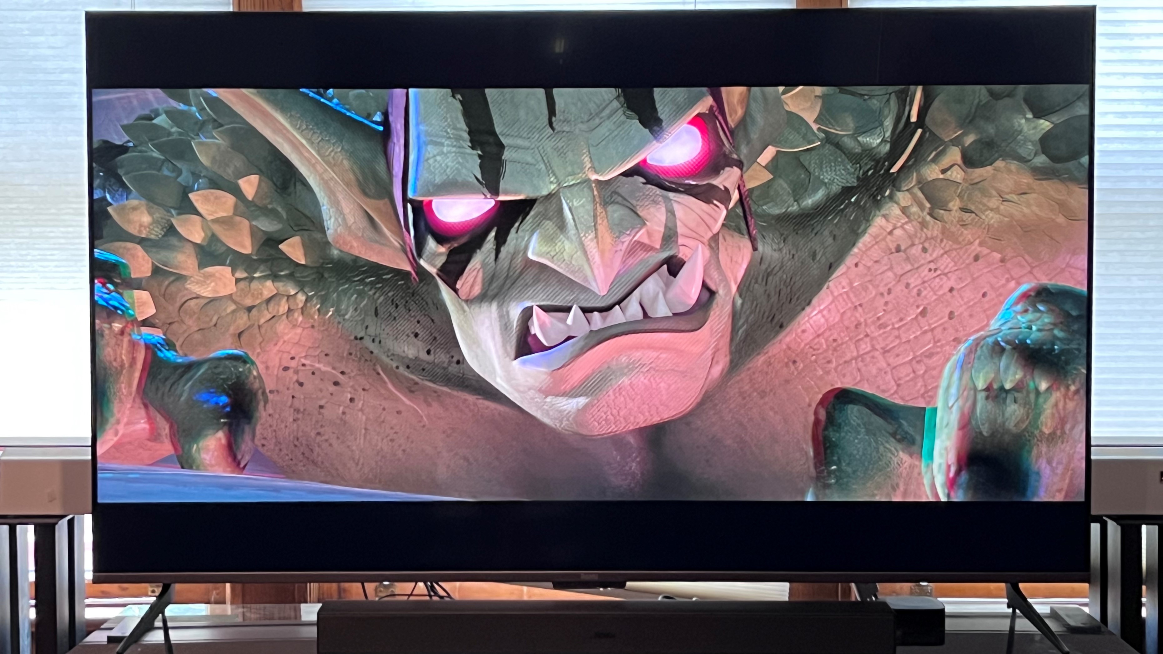 Roku Plus Series TV showing image from Spider-Man: Into the Spider-verse onscreen