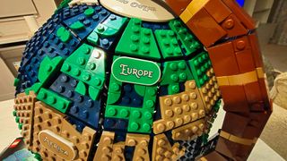 Lego Ideas The Globe 21332 - Close up of Europe.