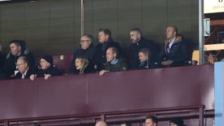 Prince William, Duke of Cambridge watches on during the Premier League match between Aston Villa and Manchester City at Villa Park on December 01, 2021 in Birmingham, England.