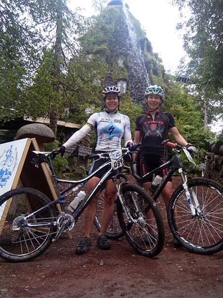 End of day five, arriving at Huilo Huilo Resort with "magic mountain" hotel behind us.