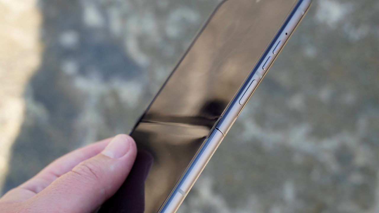 The Motorola Razr 2026 in the Pantone Hematite colorway.