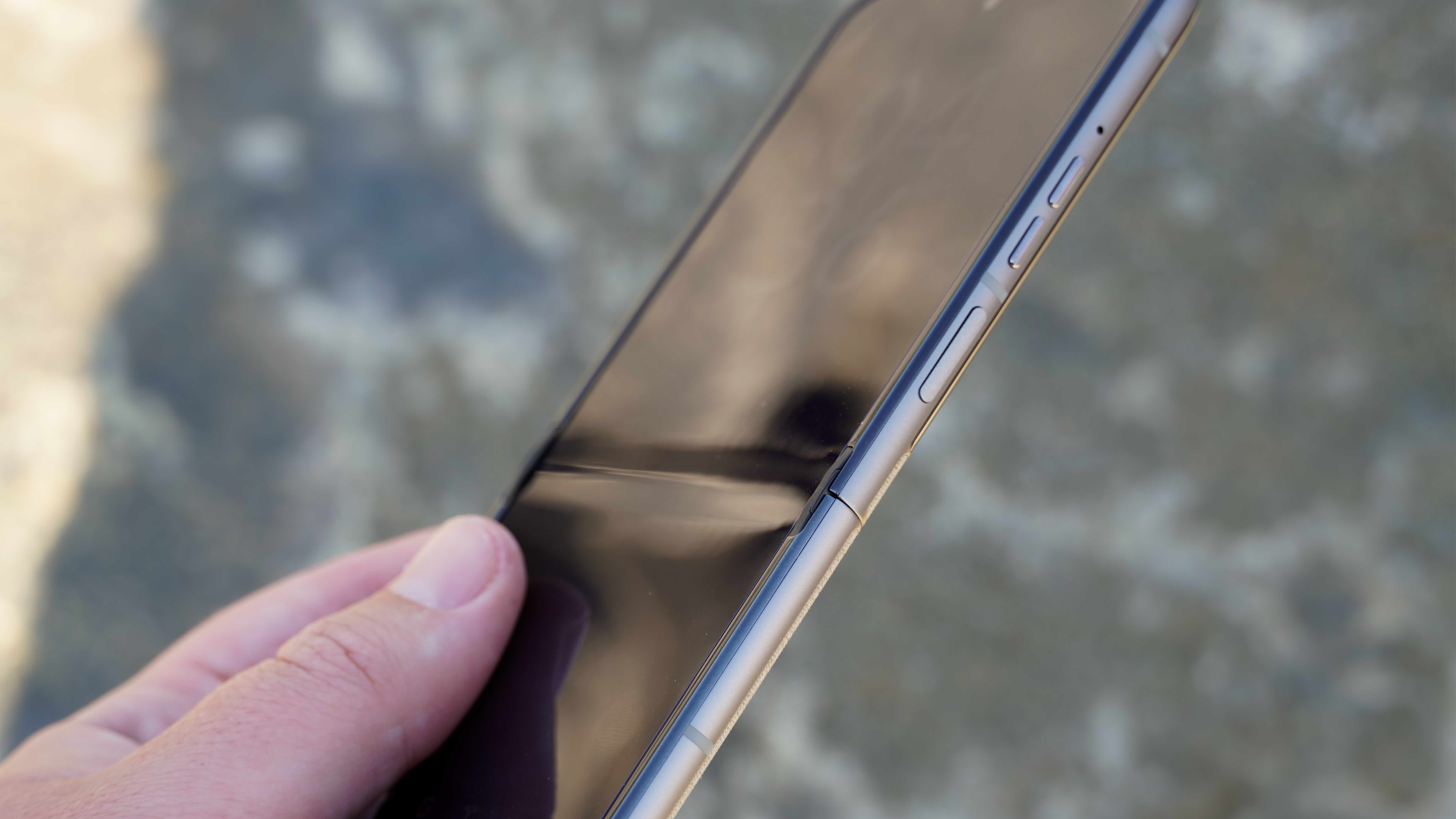 The Motorola Razr 2026 in the Pantone Hematite colorway.
