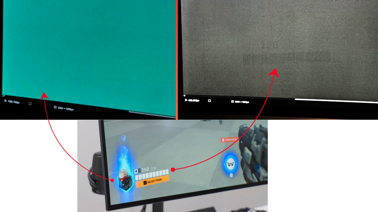 OLED burn-in after 3,000 hours of usage