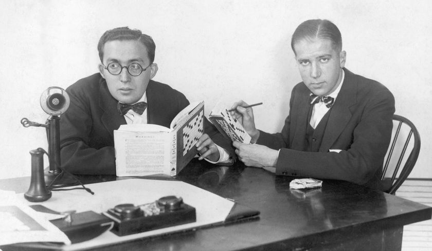 Simon and Schuster doing crossword puzzles