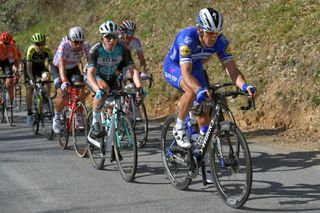 Philippe Gilbert (Deceuninck-Quick Step) drives the break in an ultimately unsuccessful bid to take the yellow jersey