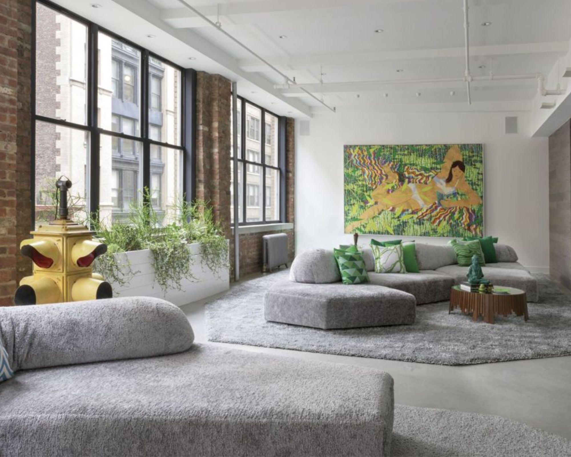 Grey modular modern sofa