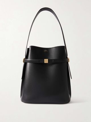 Belted Leather Tote