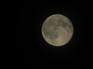 Skywatcher Carisa Peterson snapped this view of the Blue Moon full moon of July 2015 from her deck in Alma, Colorado.