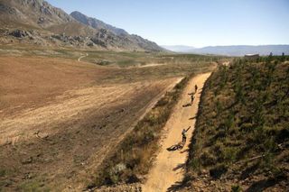 Riders during stage 2 of the 2011 Absa Cape Epic Mountain Bike stage race.