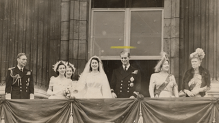 Members of the British royal family on the balcony at Buckingham Palace after the wedding of Princess Elizabeth and Philip Mountbatten (later Queen Elizabeth II and Prince Philip, Duke of Edinburgh), London, 20th November 1947