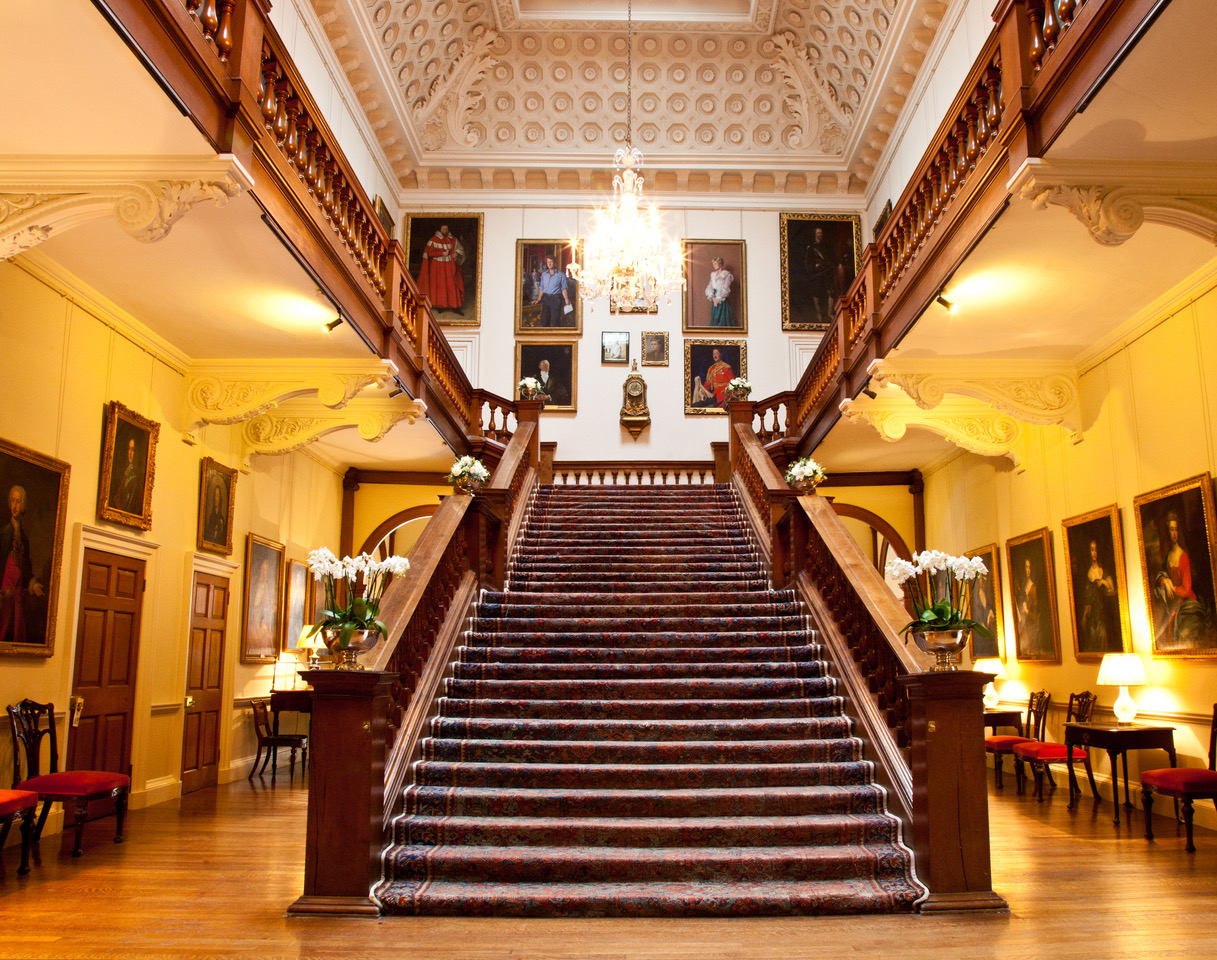 A staircase at Althorp House