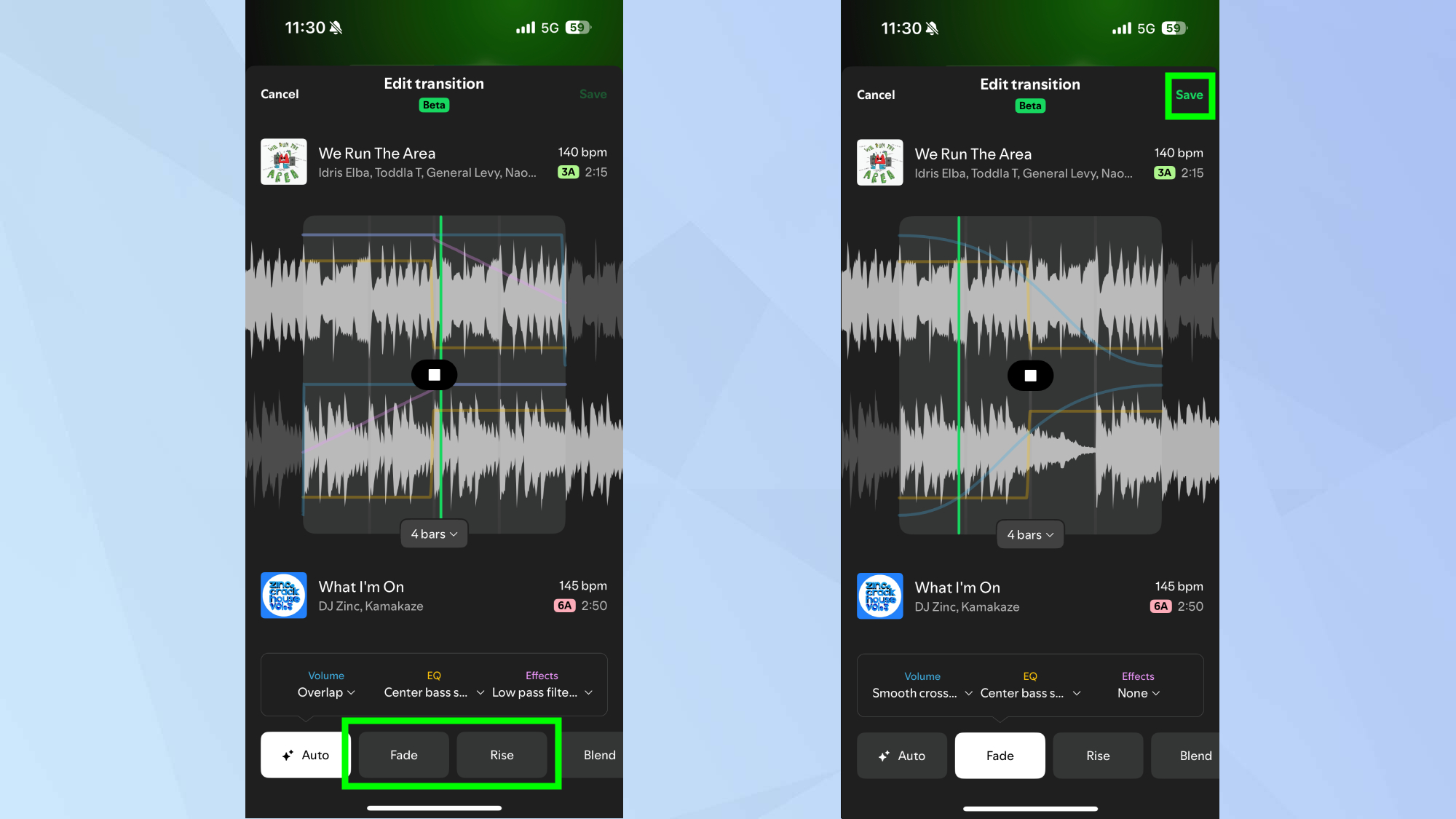 Spotify Mix customization options