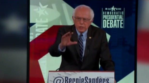 Bernie Sanders links terrorism to climate change.