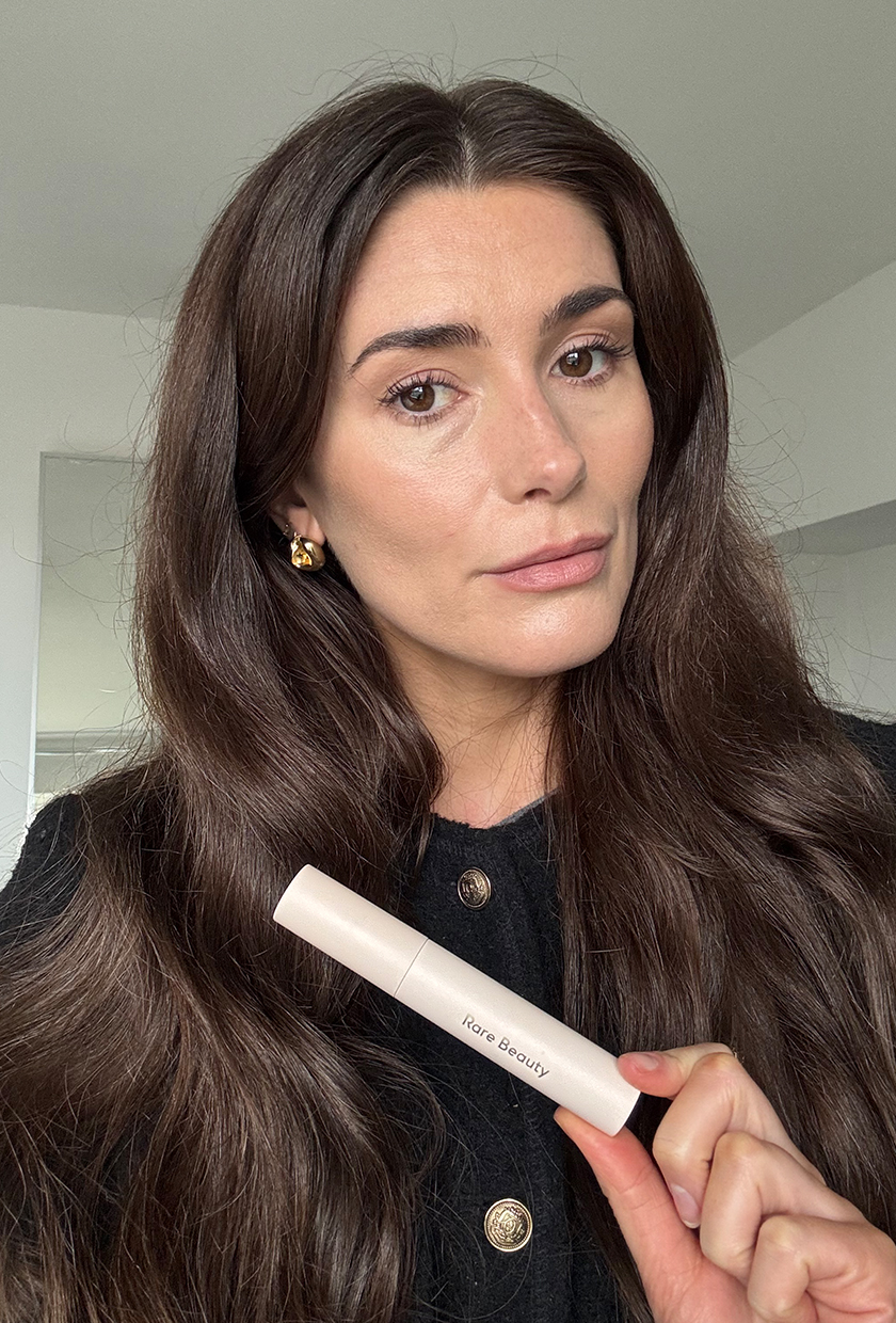 Eleanor wearing Rare Beauty Perfect Strokes mascara
