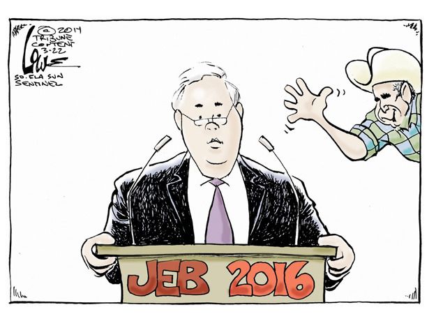 Political cartoon Jeb Bush 2016