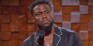 Kevin Hart in his comedy special, Zero F**ks Given, on Netflix.