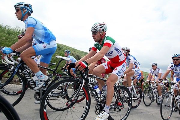 Giovanni Visconti (Quick Step) rides in the bunch.