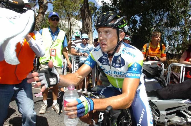 Simon Gerrans (Orica GreenEdge) after capturing his team's first-ever stage win Down Under