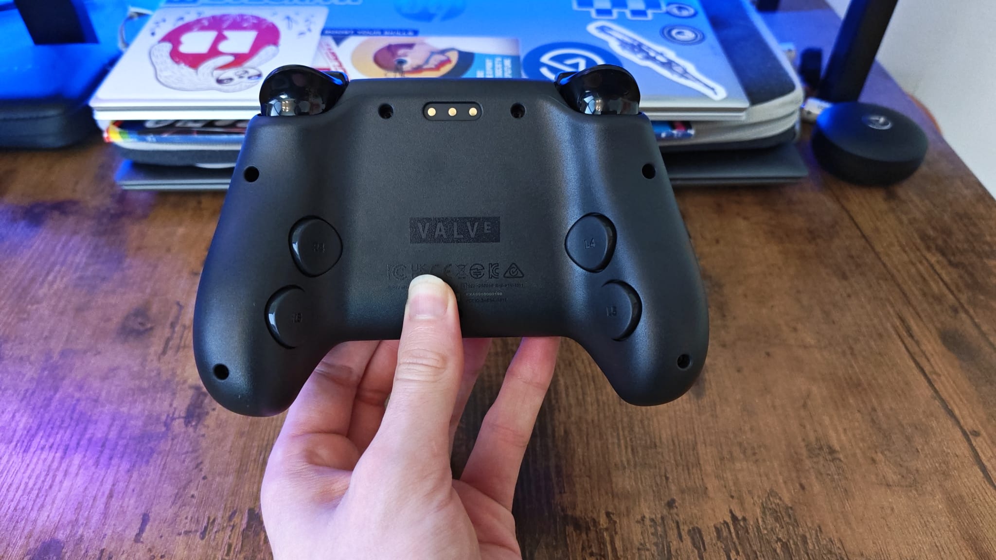 The back of the Steam Controller