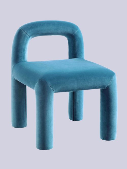 Libby Air Force Blue Velvet Chair