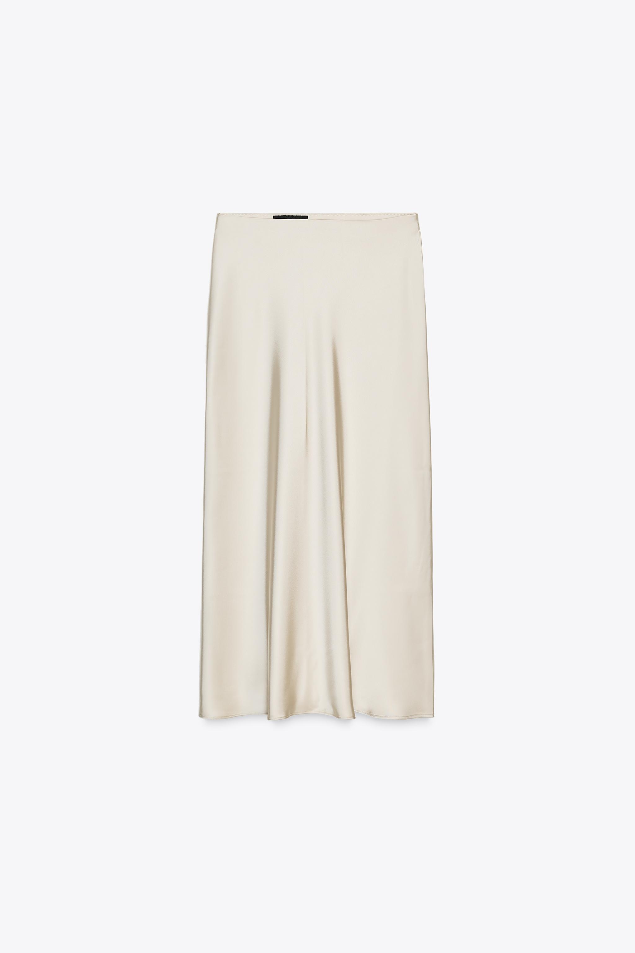 Satin Midi Skirt