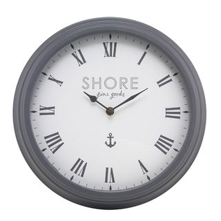 clock with roman numerals and grey color