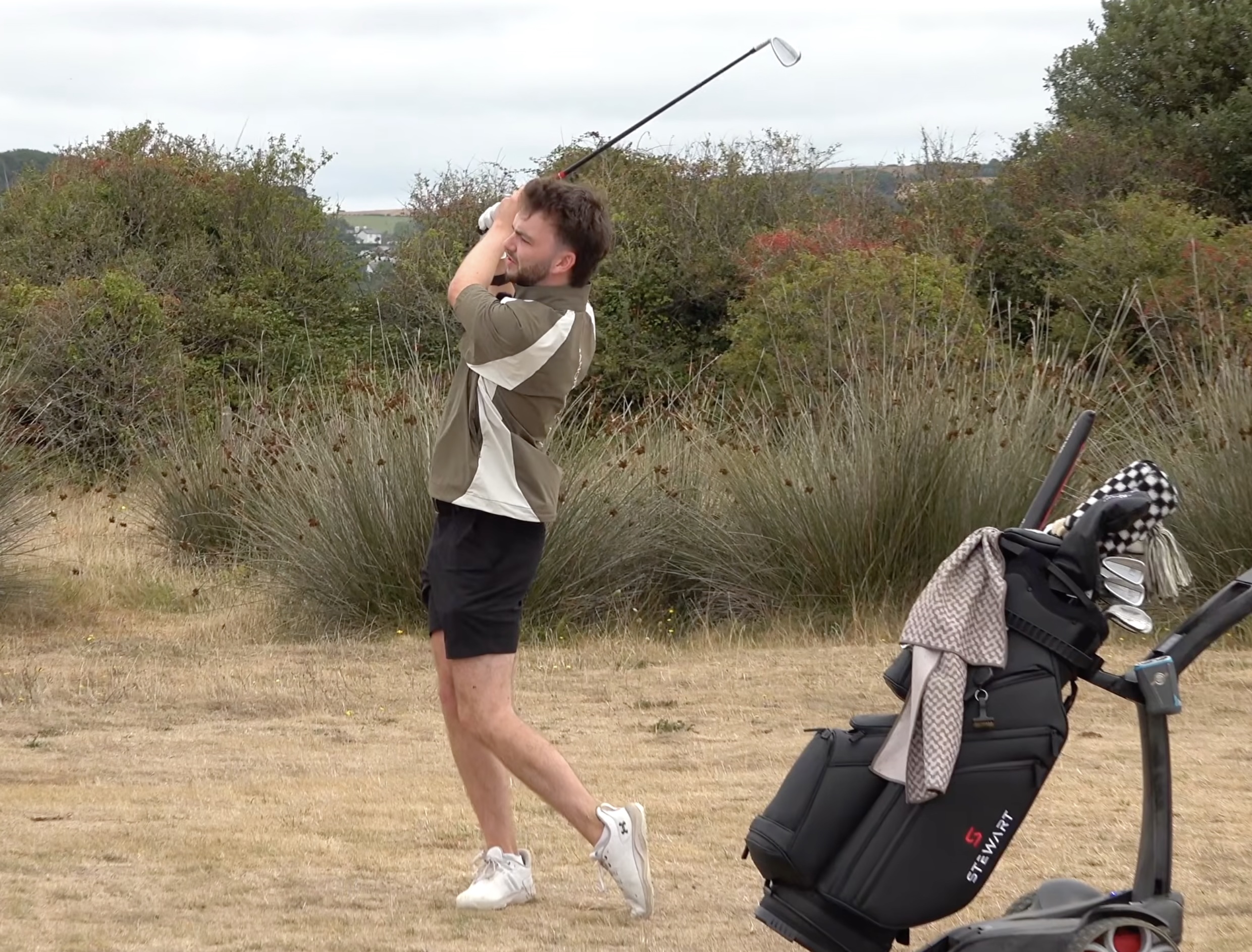 Photo of Dan on course during a Youtube challenge