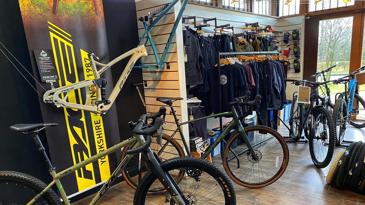 The interior of a bike shop