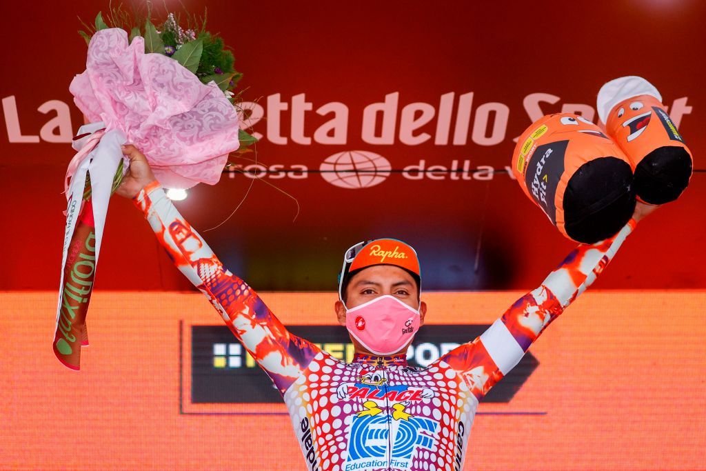 Jonathan Caicedo (EF Pro Cycling) claimed a memorable stage 3 at the Giro d&rsquo;Italia