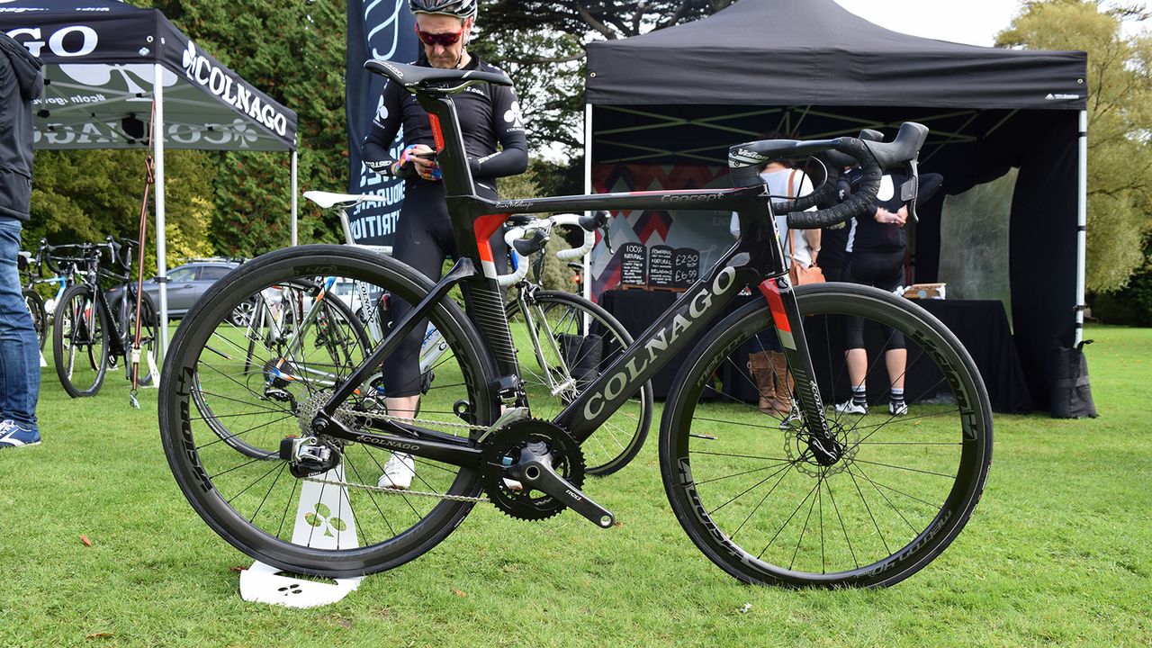 This Colnago Concept disc was equipped with SRAM's Red eTap HRD groupset