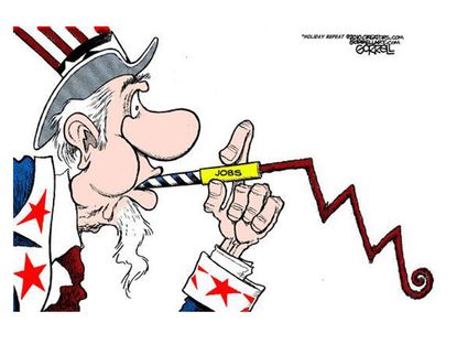 Editorial Cartoon Jobs Uncle Sam