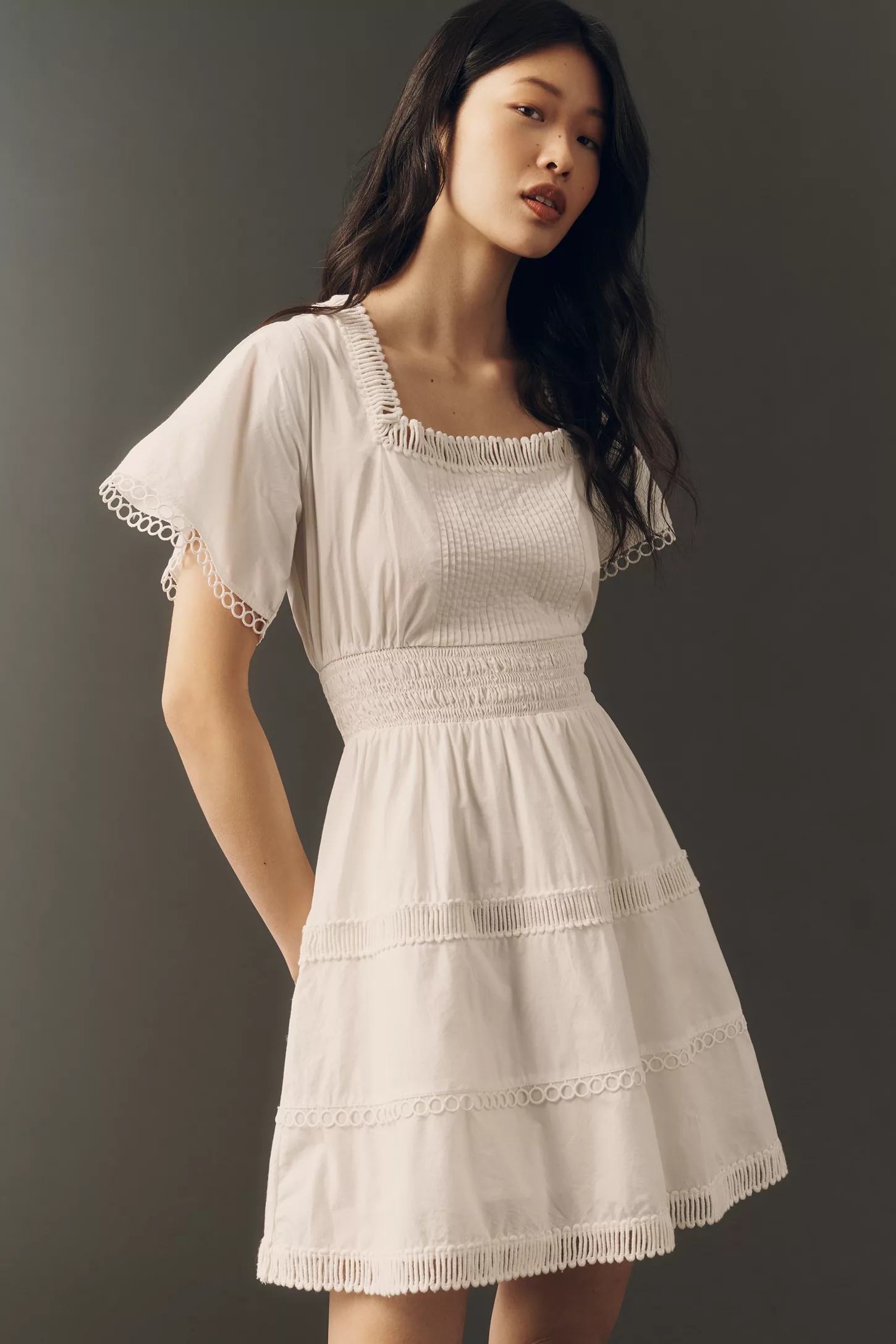 Anthropologie, The Somerset Square-Neck Mini Dress