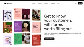 Website screenshot for Typeform October 2024